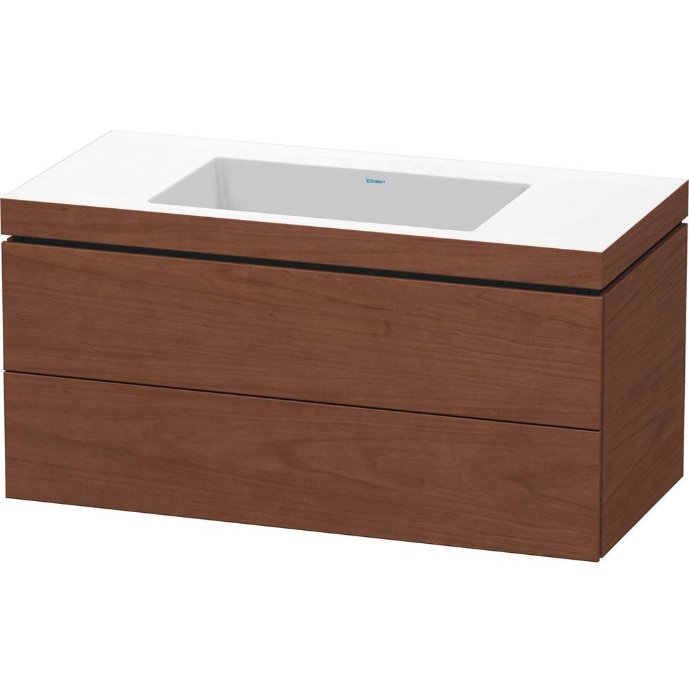 Duravit - L-Cube Two Drawer C-Bonded Wall-Mount Vanity Kit American Walnut - American Walnut