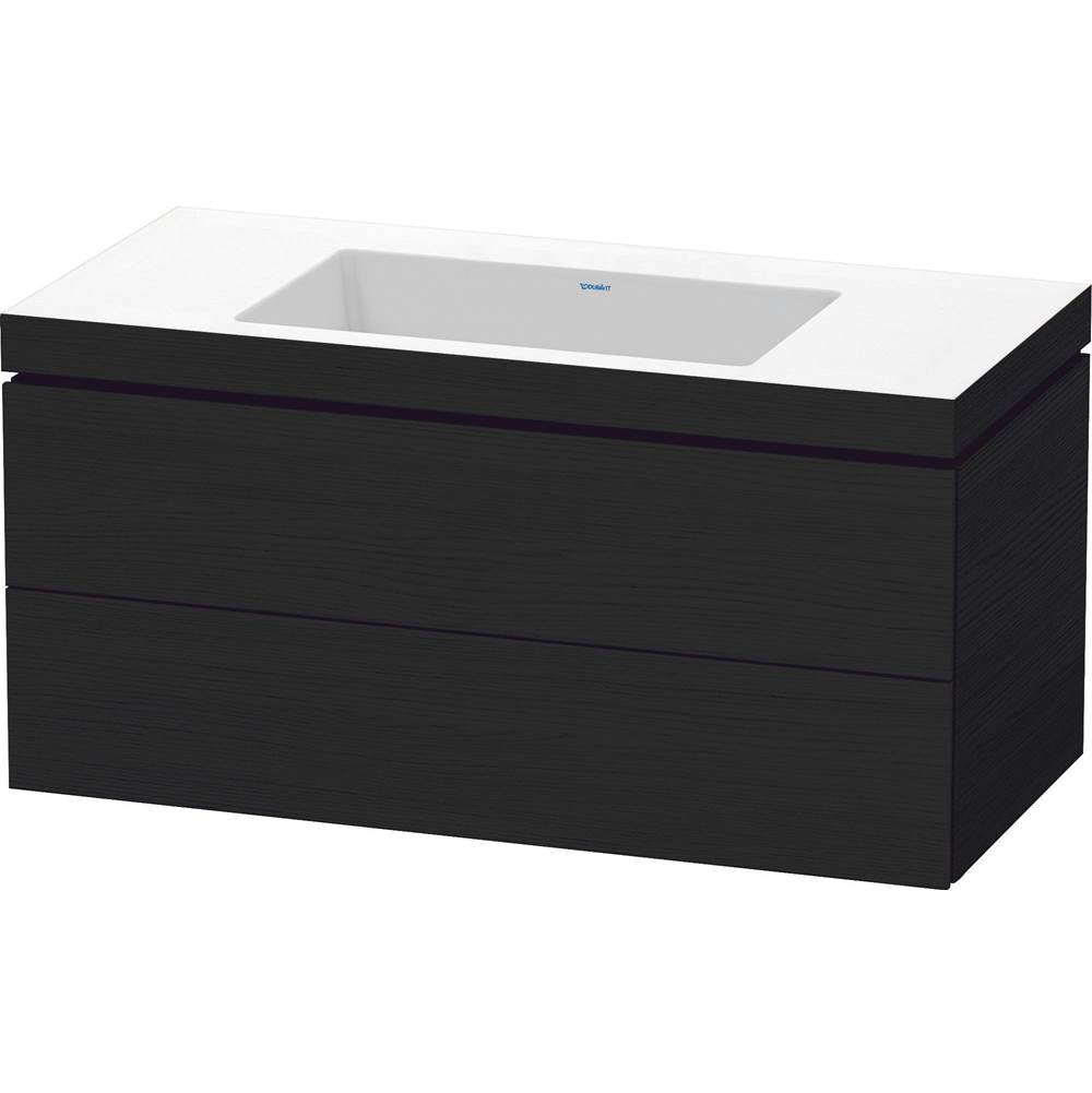 Duravit - L-Cube Two Drawer C-Bonded Wall-Mount Vanity Kit Oak Black - Black Oak