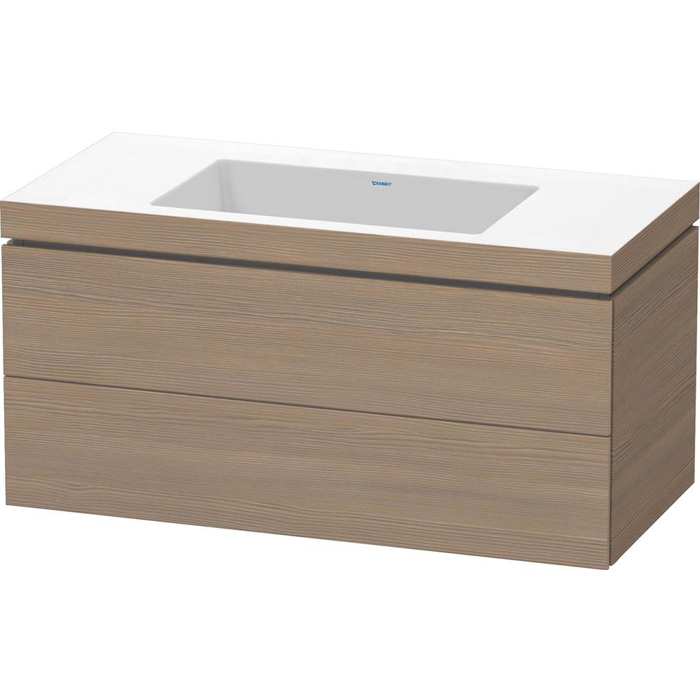 Duravit - L-Cube Two Drawer C-Bonded Wall-Mount Vanity Kit Oak Terra - Oak Terra