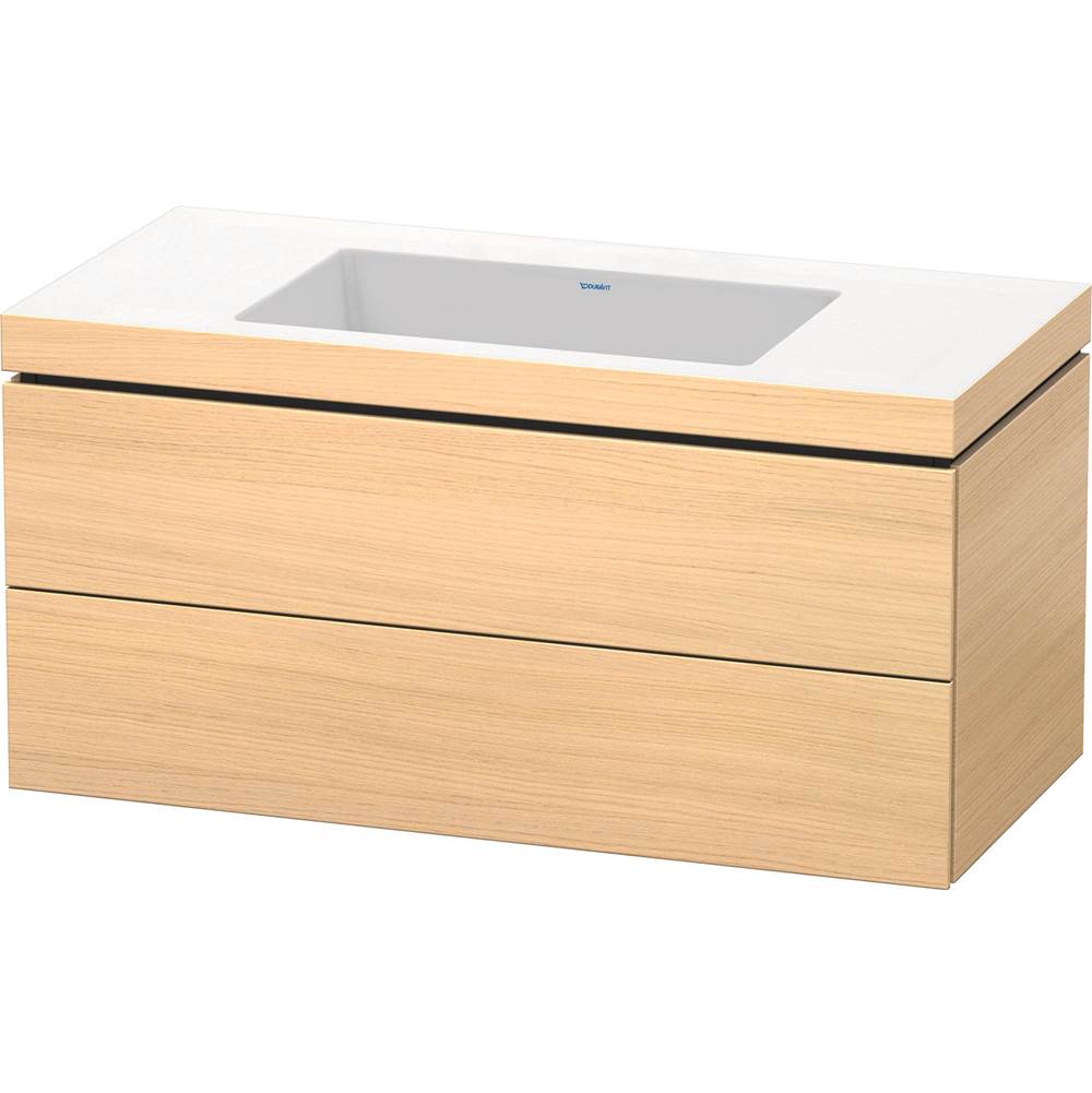 Duravit - L-Cube Two Drawer C-Bonded Wall-Mount Vanity Kit Mediterranean Oak - Mediterranean Oak