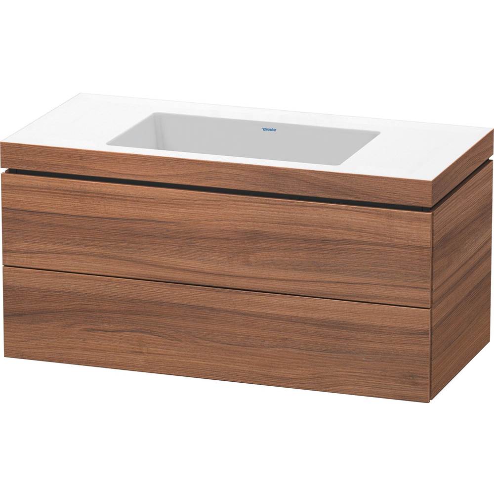 Duravit - L-Cube Two Drawer C-Bonded Wall-Mount Vanity Kit Walnut - Natural Walnut