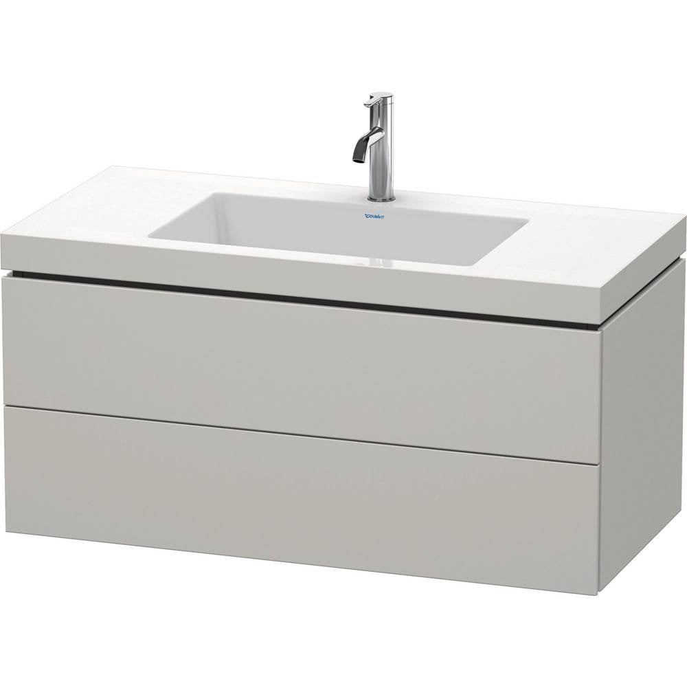 Duravit - L-Cube Two Drawer C-Bonded Wall-Mount Vanity Kit Concrete Gray - Concrete Gray Matte