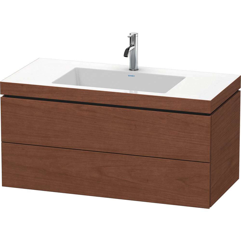 Duravit - L-Cube Two Drawer C-Bonded Wall-Mount Vanity Kit American Walnut - American Walnut