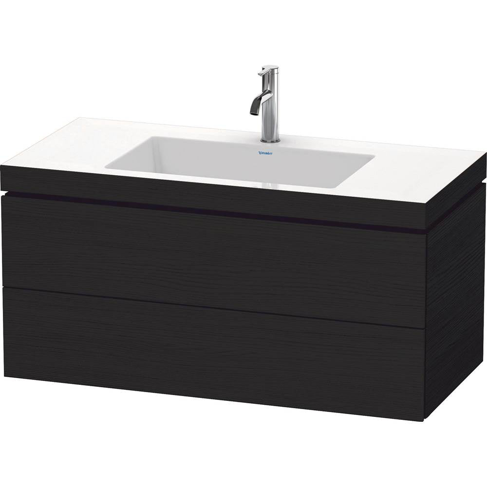 Duravit - L-Cube Two Drawer C-Bonded Wall-Mount Vanity Kit Oak Black - Black Oak