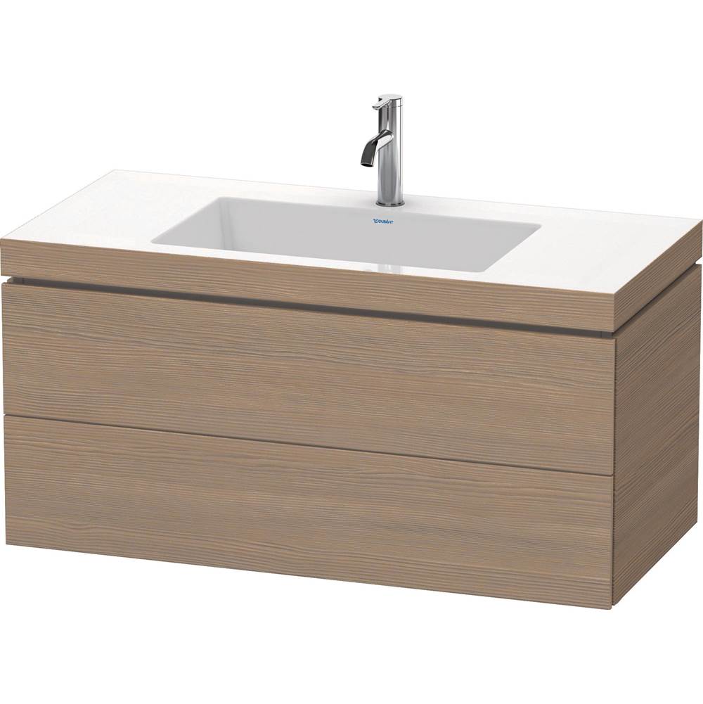 Duravit - L-Cube Two Drawer C-Bonded Wall-Mount Vanity Kit Oak Terra - Oak Terra