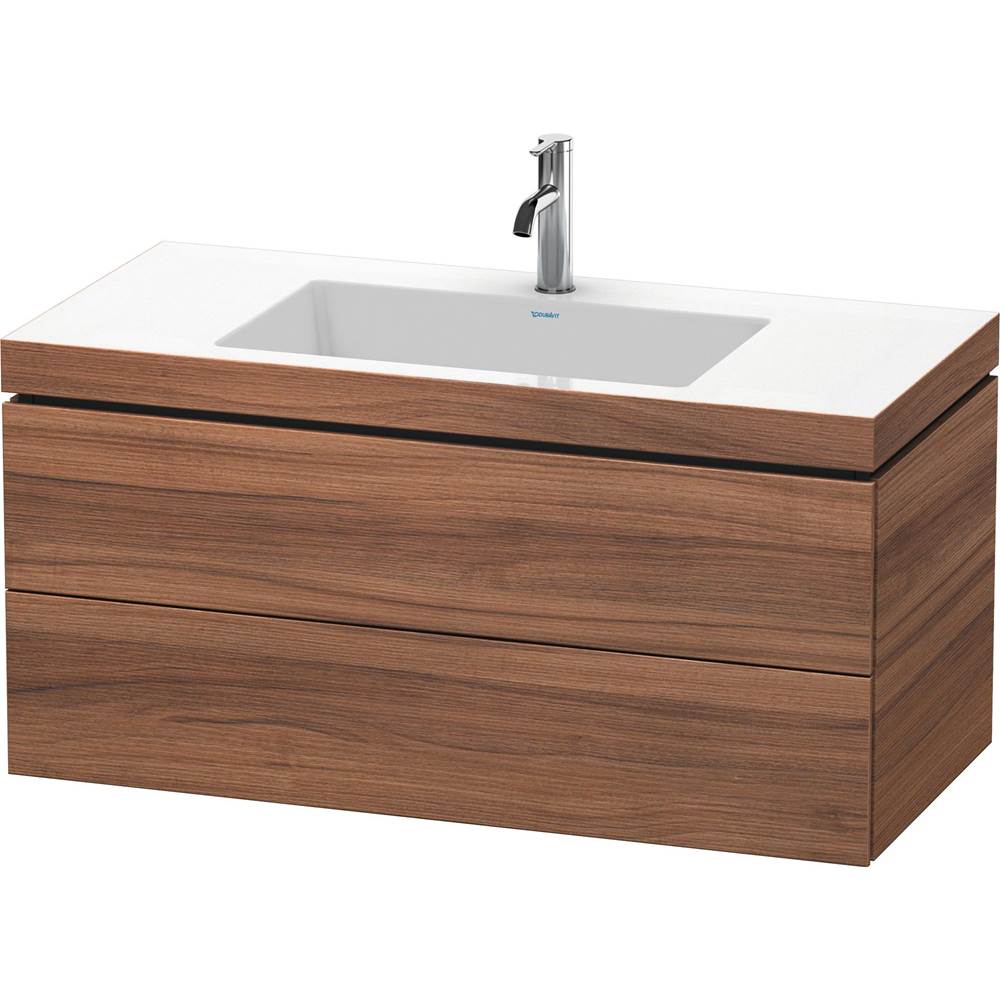 Duravit - L-Cube Two Drawer C-Bonded Wall-Mount Vanity Kit Walnut - Natural Walnut