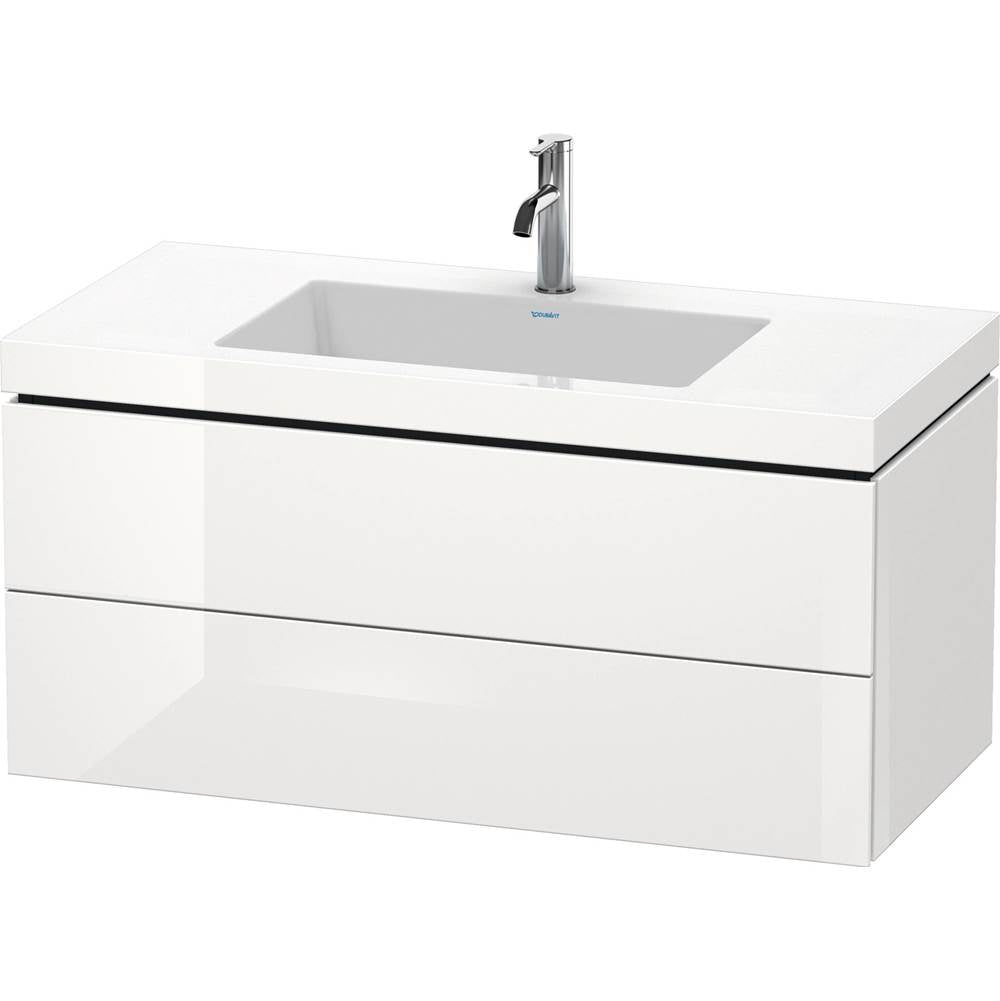 Duravit - L-Cube Two Drawer C-Bonded Wall-Mount Vanity Kit White - White High Gloss