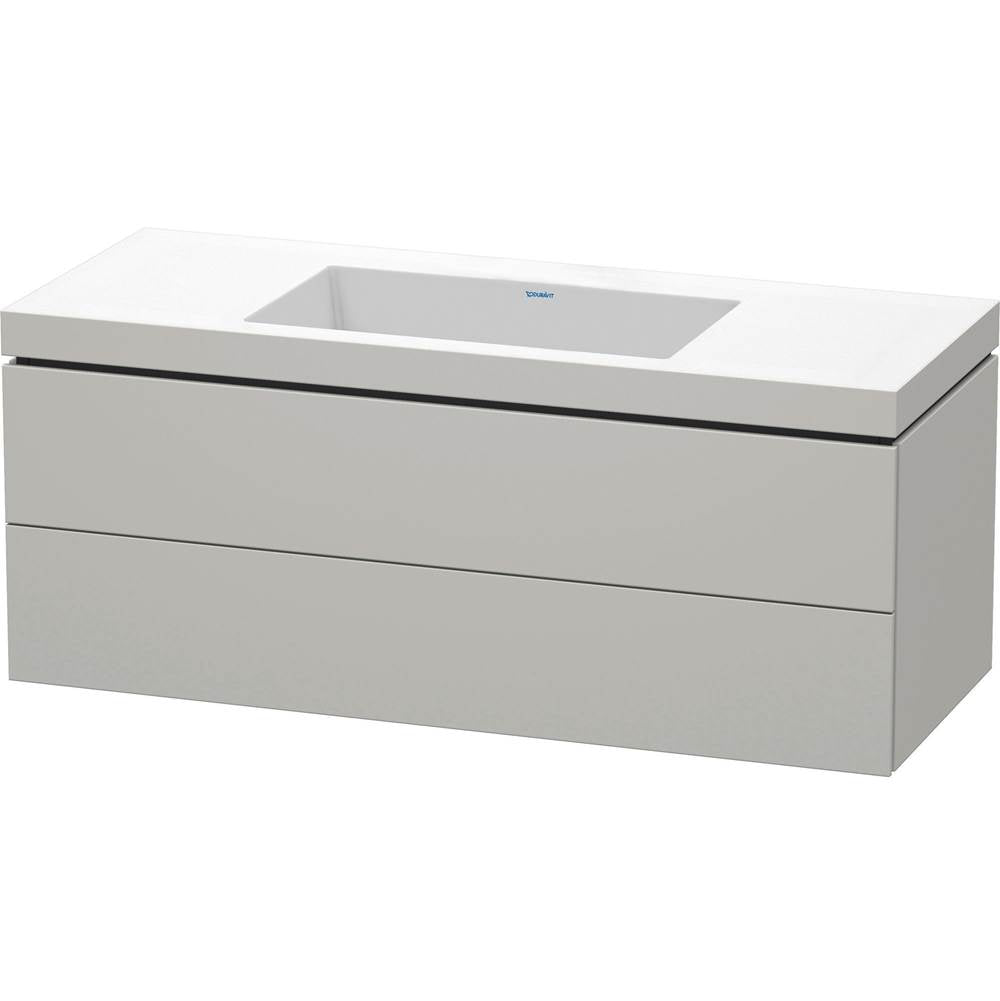 Duravit - L-Cube Two Drawer C-Bonded Wall-Mount Vanity Kit Concrete Gray - Concrete Gray Matte