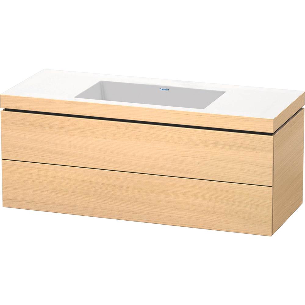 Duravit - L-Cube Two Drawer C-Bonded Wall-Mount Vanity Kit Mediterranean Oak - Mediterranean Oak