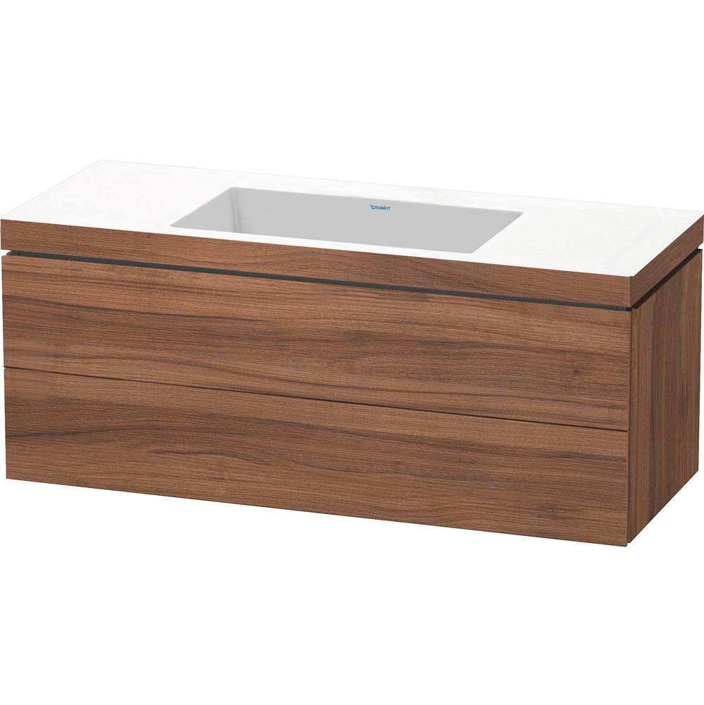 Duravit - L-Cube Two Drawer C-Bonded Wall-Mount Vanity Kit Walnut - Natural Walnut