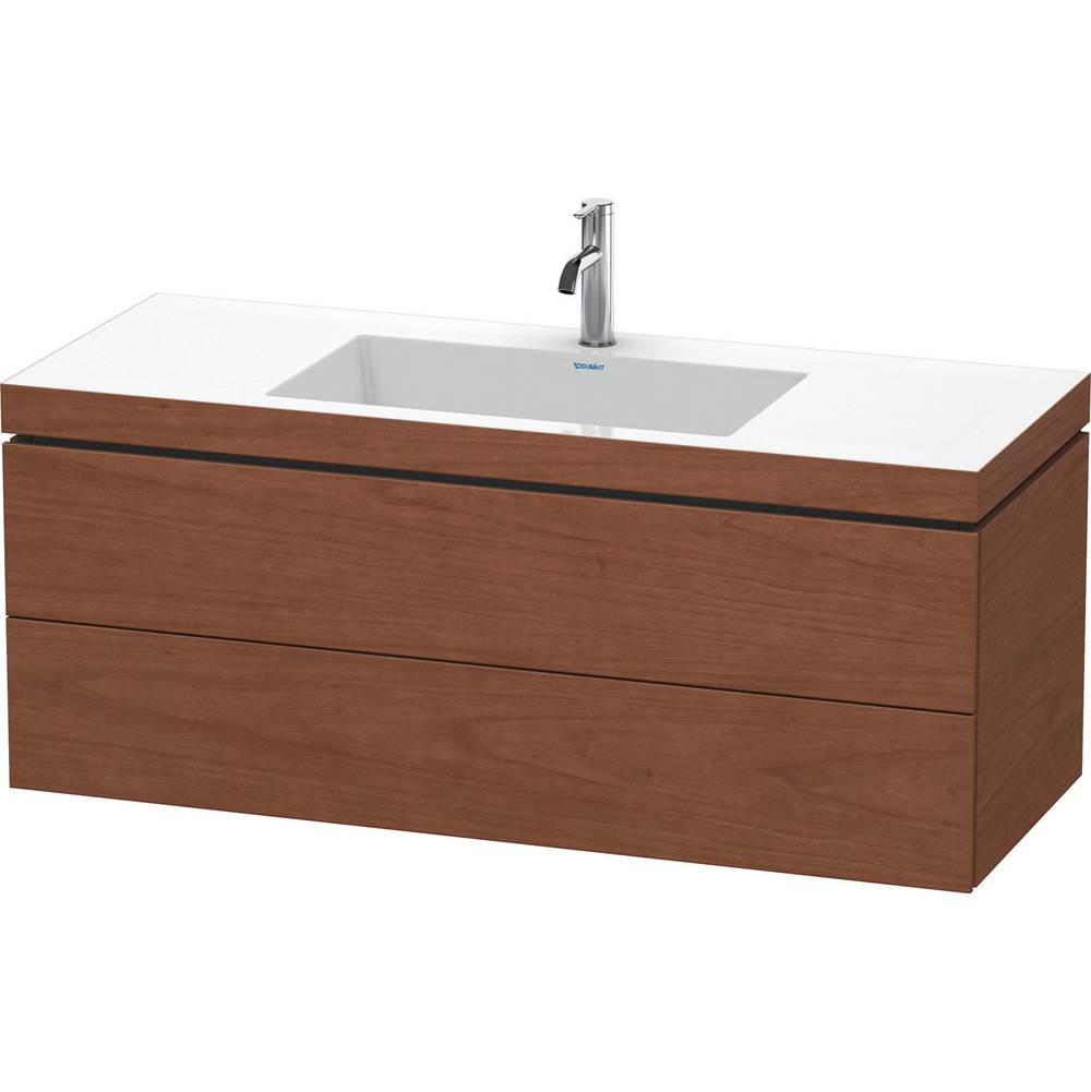 Duravit - L-Cube Two Drawer C-Bonded Wall-Mount Vanity Kit American Walnut - American Walnut