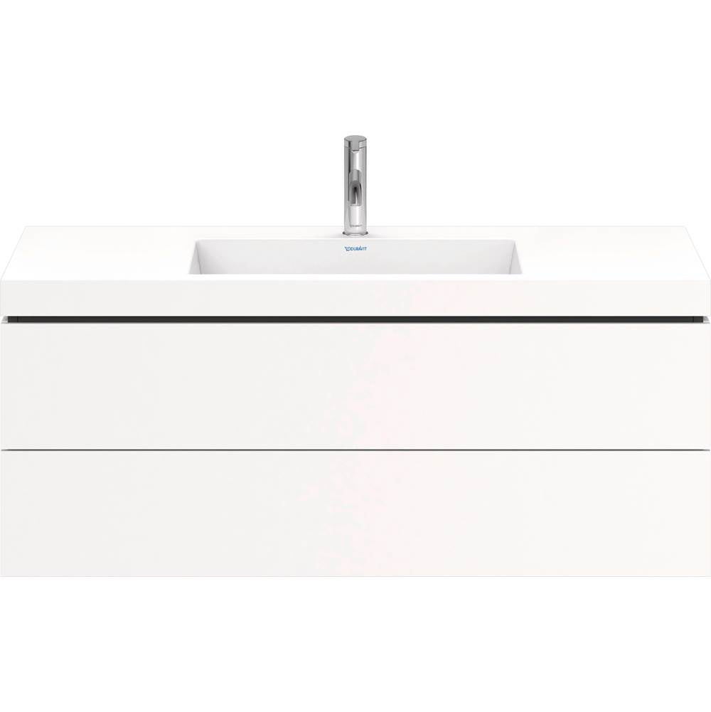 L-Cube Two Drawer C-Bonded Wall-Mount Vanity Kit Concrete Gray