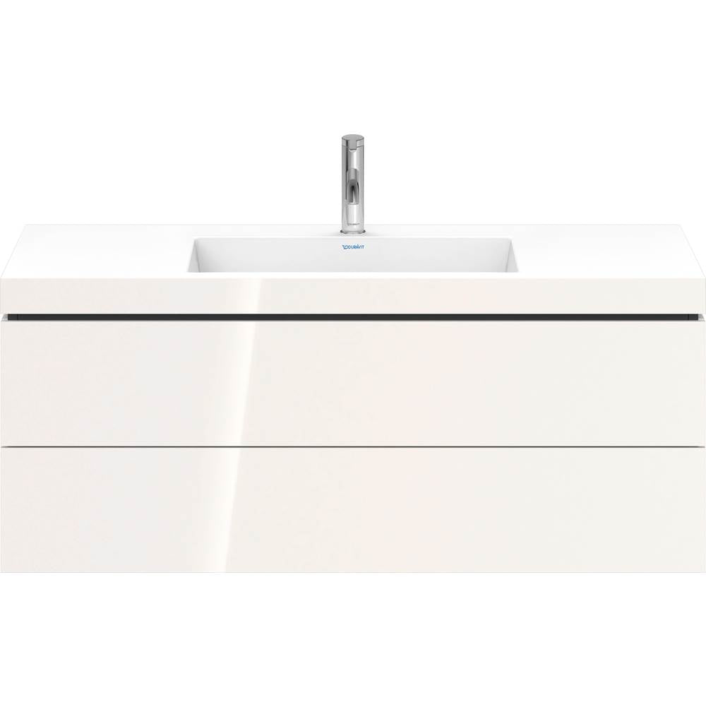 L-Cube Two Drawer C-Bonded Wall-Mount Vanity Kit Concrete Gray