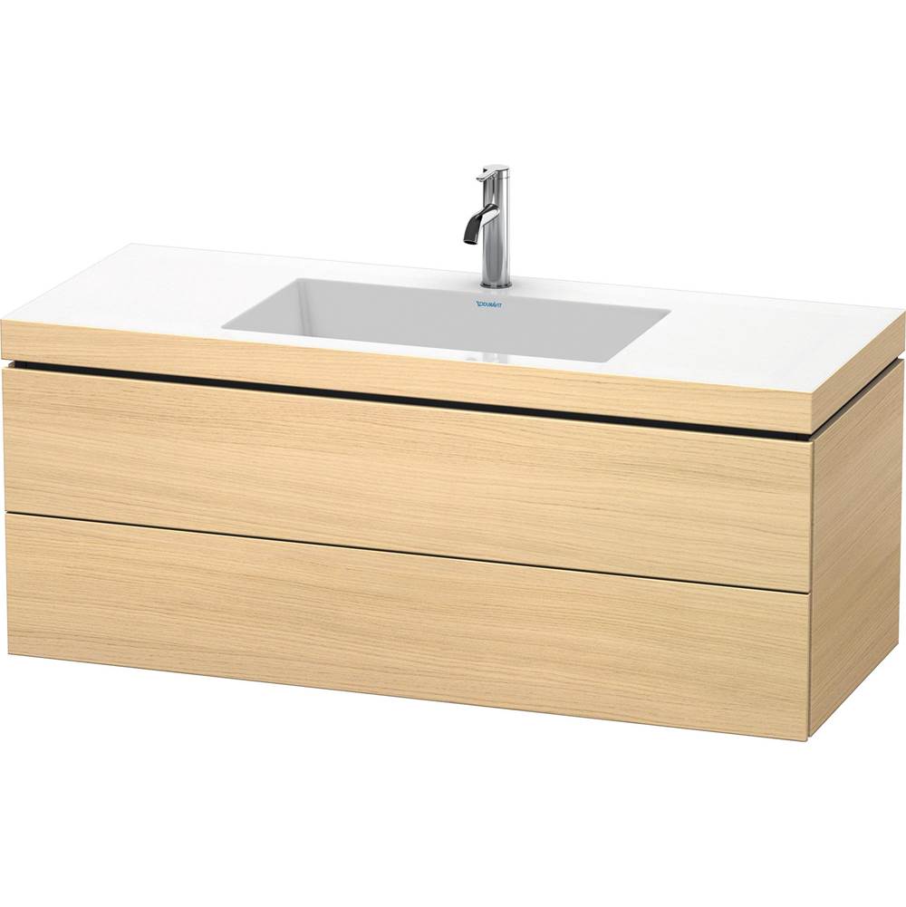 Duravit - L-Cube Two Drawer C-Bonded Wall-Mount Vanity Kit Mediterranean Oak - Mediterranean Oak