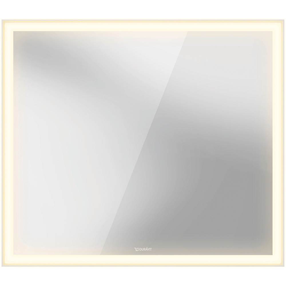 L-Cube Mirror with Lighting White Aluminum
