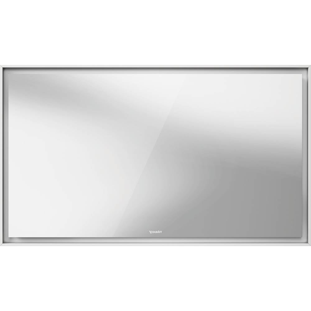 L-Cube Mirror with Lighting White Aluminum