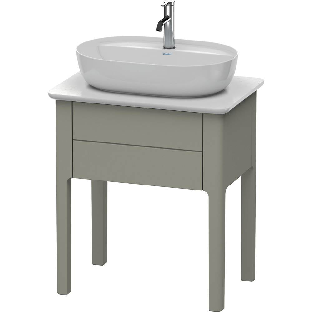 Duravit - Luv One Drawer Floorstanding Vanity Unit Stone Gray - Stone Gray Satin Matte