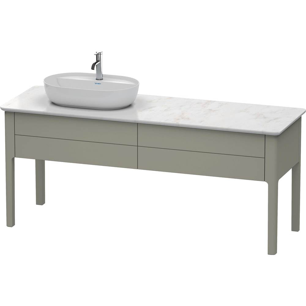 Duravit - Luv Two Drawer Floorstanding Vanity Unit Stone Gray - Stone Gray Satin Matte