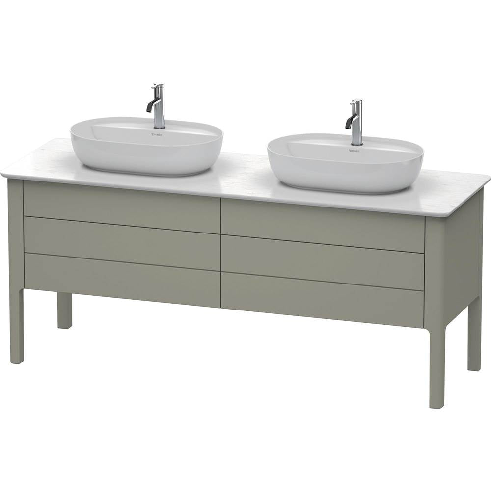 Duravit - Luv Two Drawer Floorstanding Vanity Unit Stone Gray - Stone Gray Satin Matte