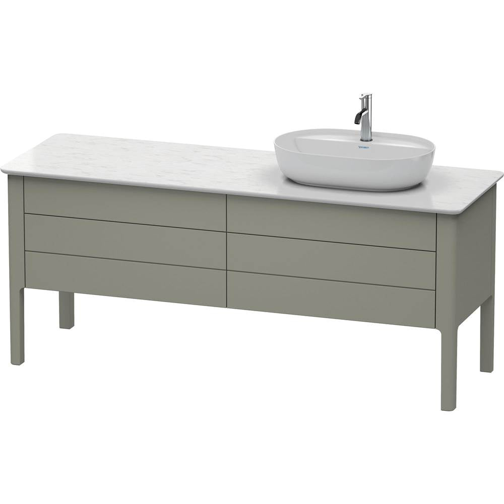 Duravit - Luv Two Drawer Floorstanding Vanity Unit Stone Gray - Stone Gray Satin Matte