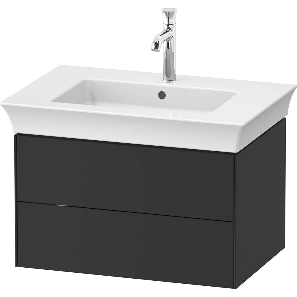 Duravit - White Tulip Wall-Mounted Vanity Unit Graphite Satin Matte - Graphite Satin Matte