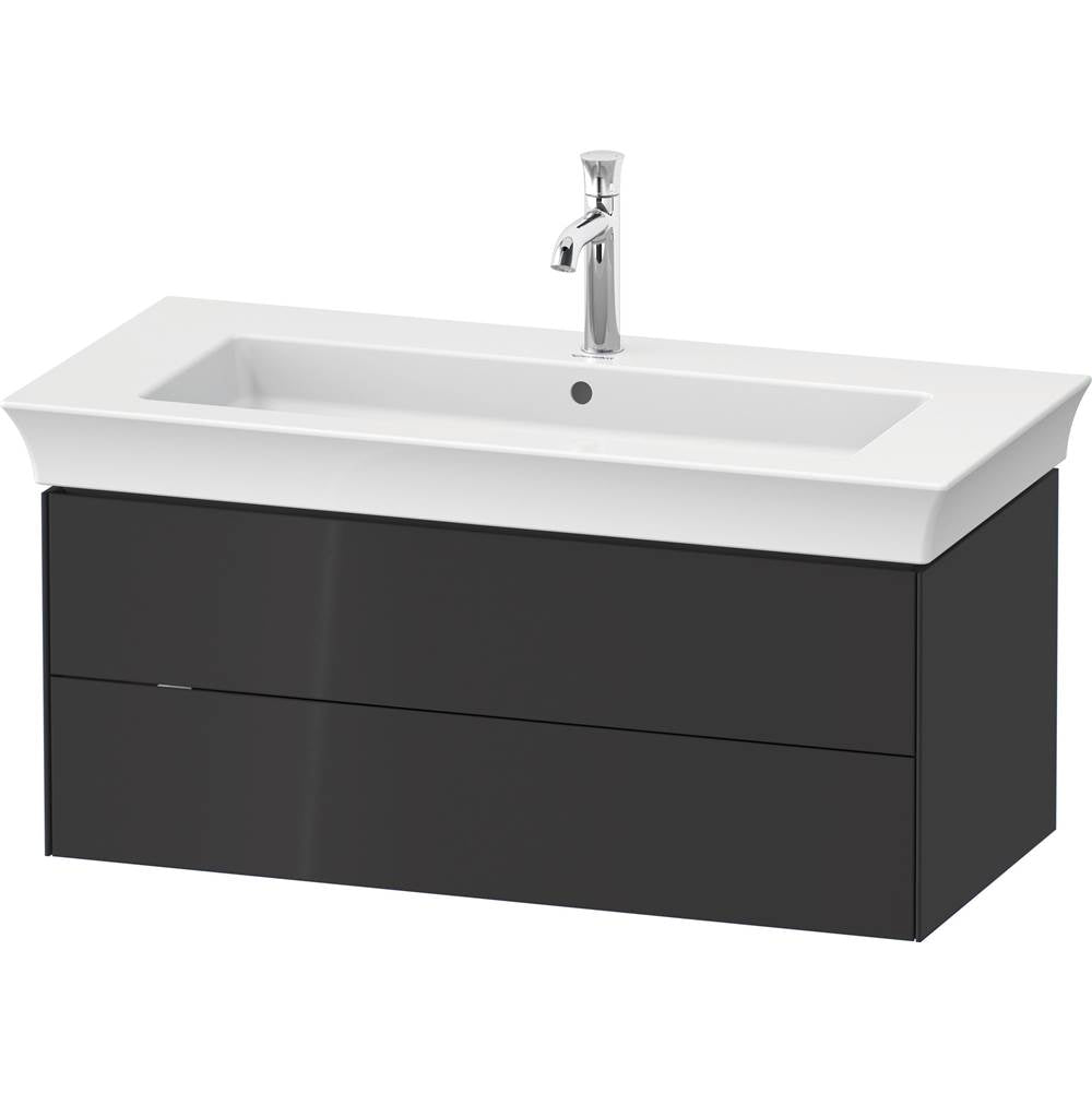 Duravit - White Tulip Wall-Mounted Vanity Unit Graphite High Gloss - Graphite High Gloss