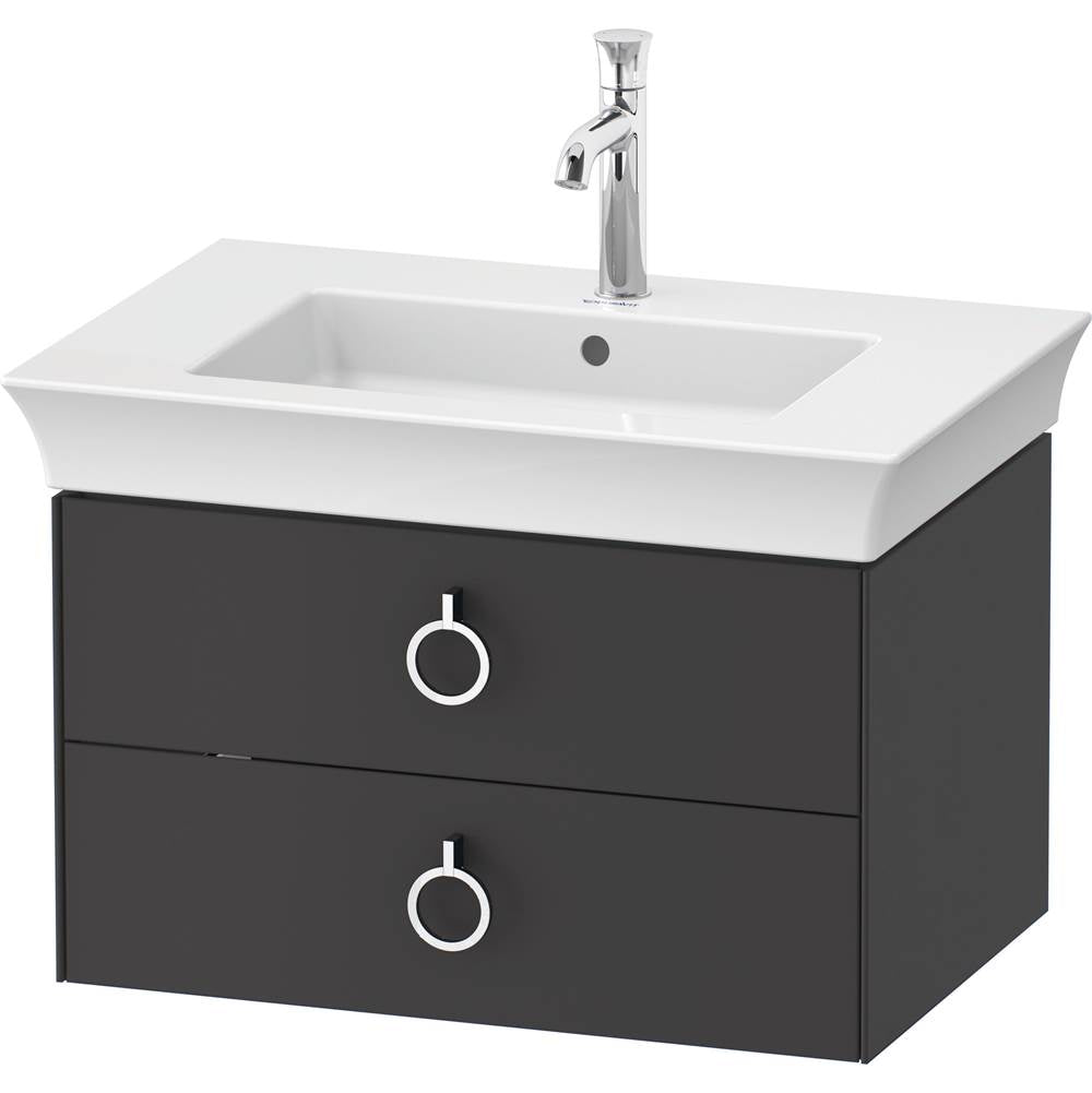 Duravit - White Tulip Wall-Mounted Vanity Unit Graphite Satin Matte - Graphite Satin Matte