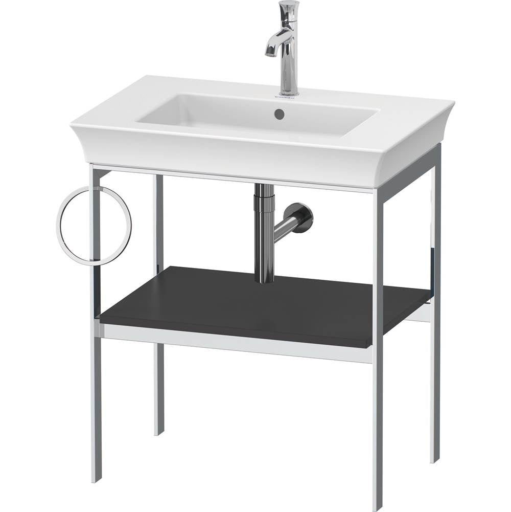 Duravit - White Tulip Floorstanding Metal Console Graphite Satin Matte - Graphite Satin Matte