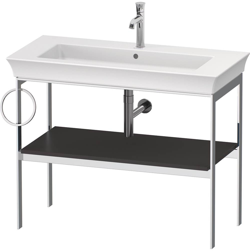 Duravit - White Tulip Floorstanding Metal Console Graphite Satin Matte - Graphite Satin Matte