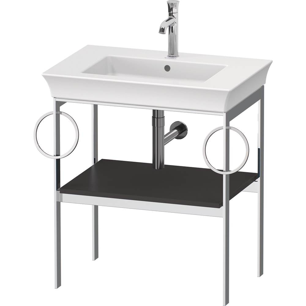Duravit - White Tulip Floorstanding Metal Console - Graphite Satin Matte