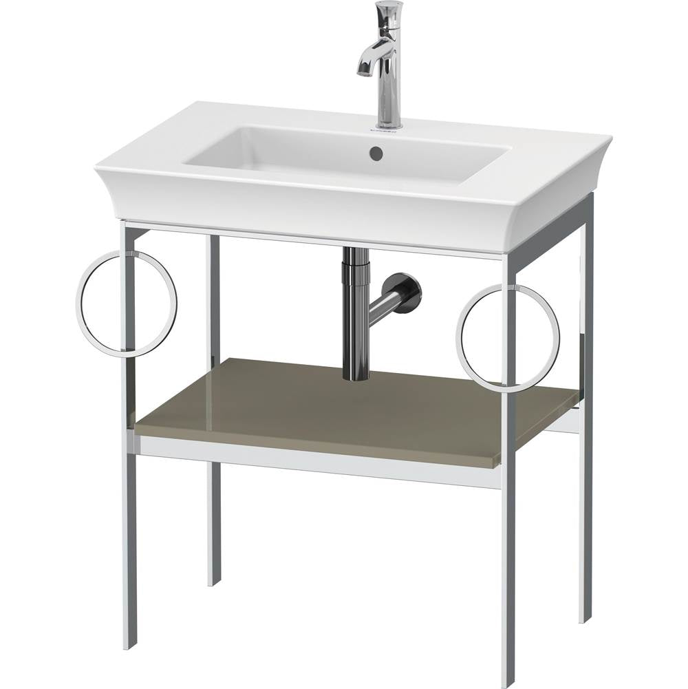 Duravit - White Tulip Floorstanding Metal Console - Stone Gray High Gloss