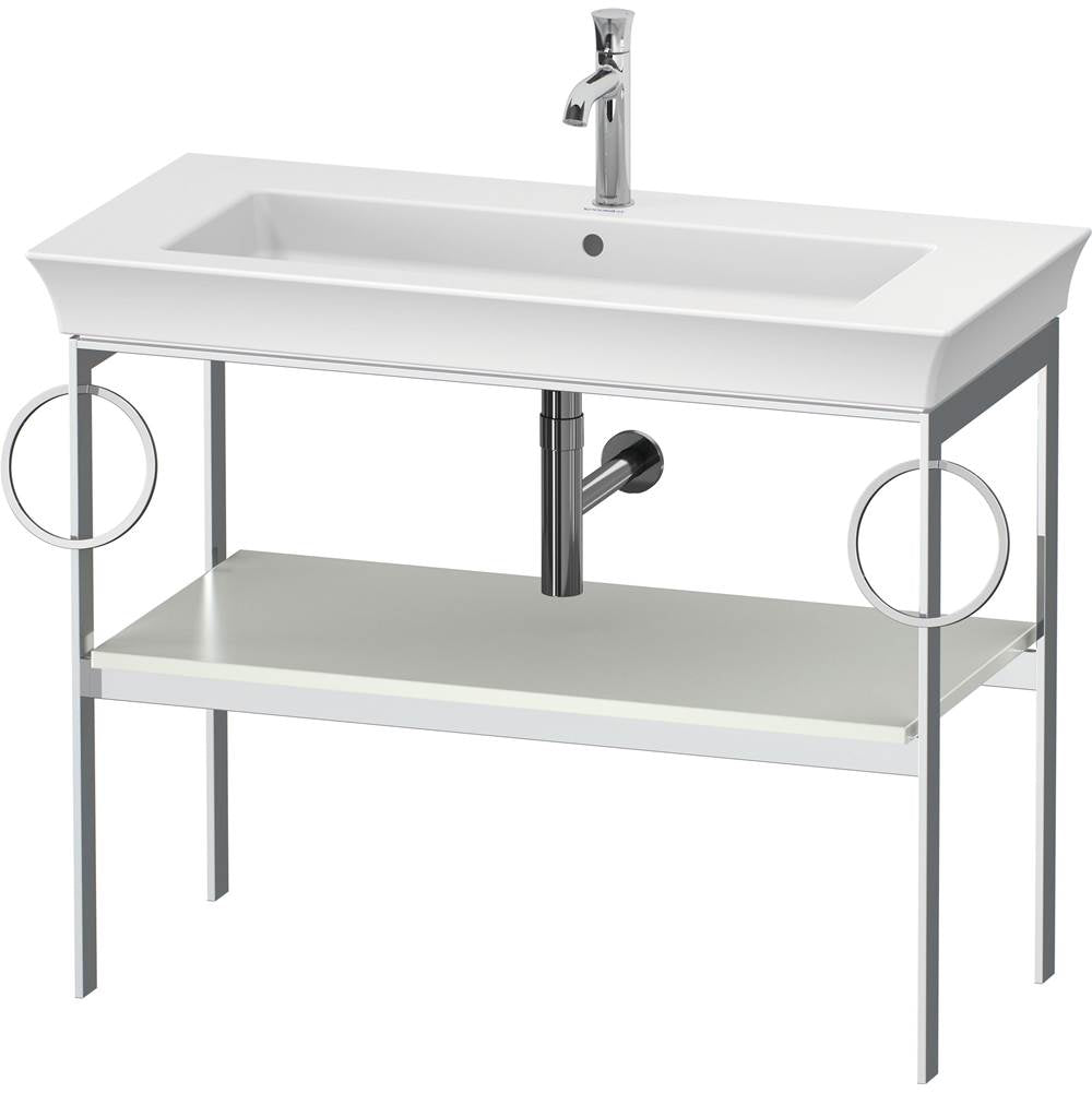 Duravit - White Tulip Floorstanding Metal Console - White Satin Matte