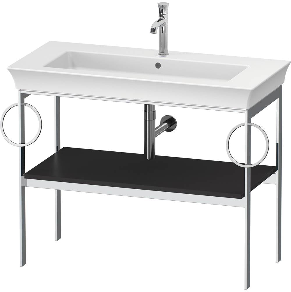 Duravit - White Tulip Floorstanding Metal Console - Graphite Satin Matte