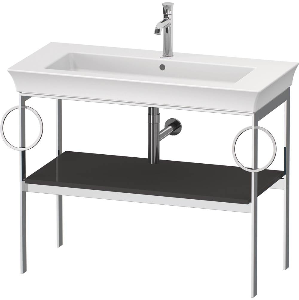 Duravit - White Tulip Floorstanding Metal Console - Graphite High Gloss