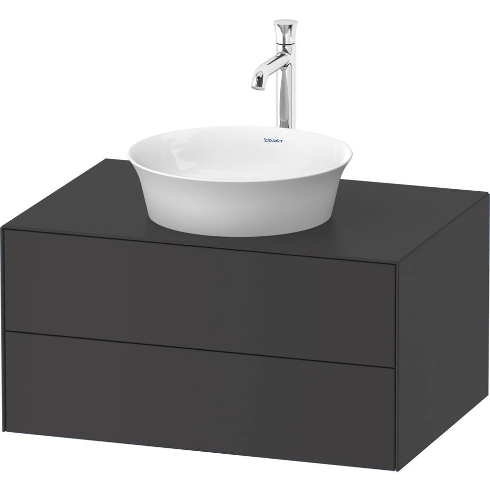 Duravit - White Tulip Wall-Mounted Vanity Unit Graphite Satin Matte - Graphite Satin Matte