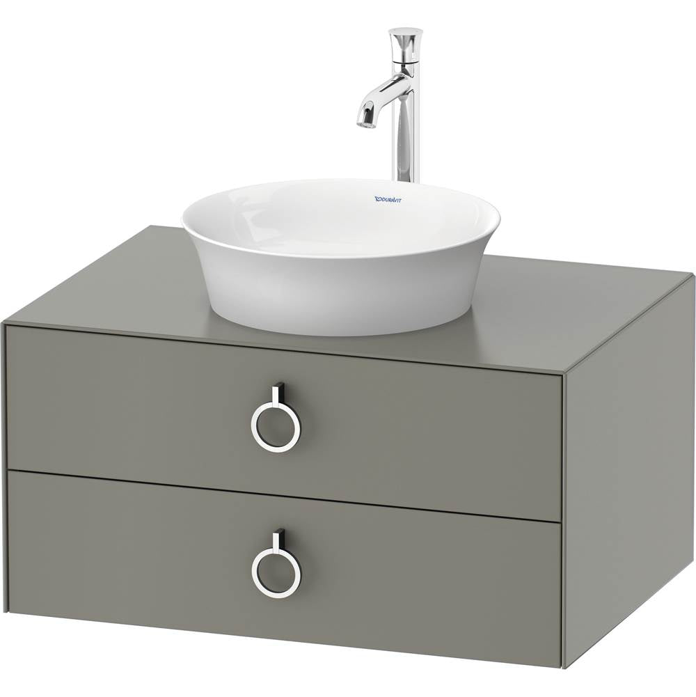 Duravit - White Tulip Wall-Mounted Vanity Unit Stone Gray Satin Matte - Stone Gray Satin Matte