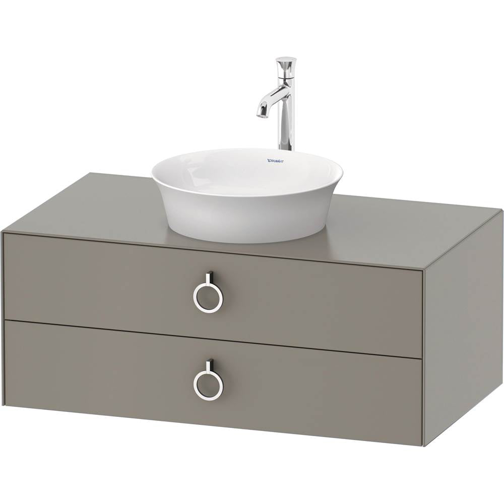 Duravit - White Tulip Wall-Mounted Vanity Unit Stone Gray Satin Matte - Stone Gray Satin Matte