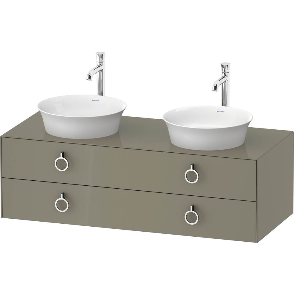 Duravit - White Tulip Wall-Mounted Vanity Unit Stone Gray - Stone Gray High Gloss