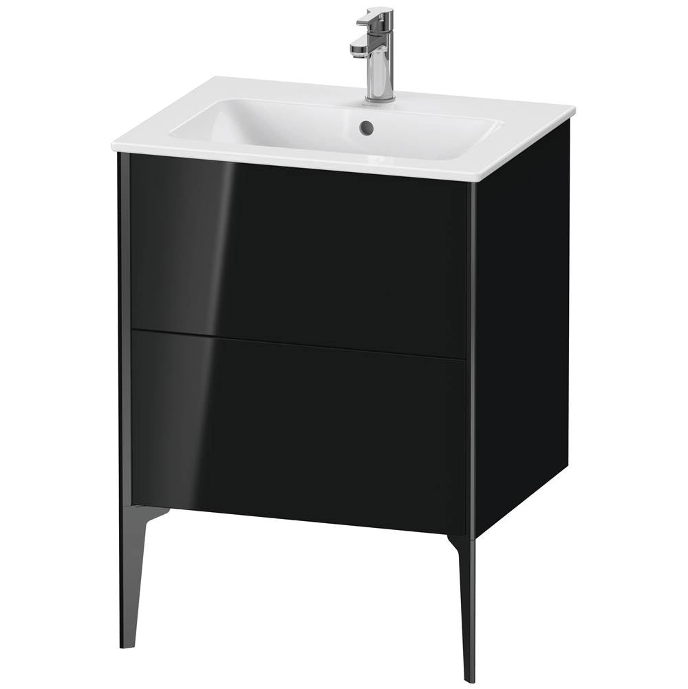 Duravit - XViu Two Drawer Floorstanding Vanity Unit Black - Black High Gloss