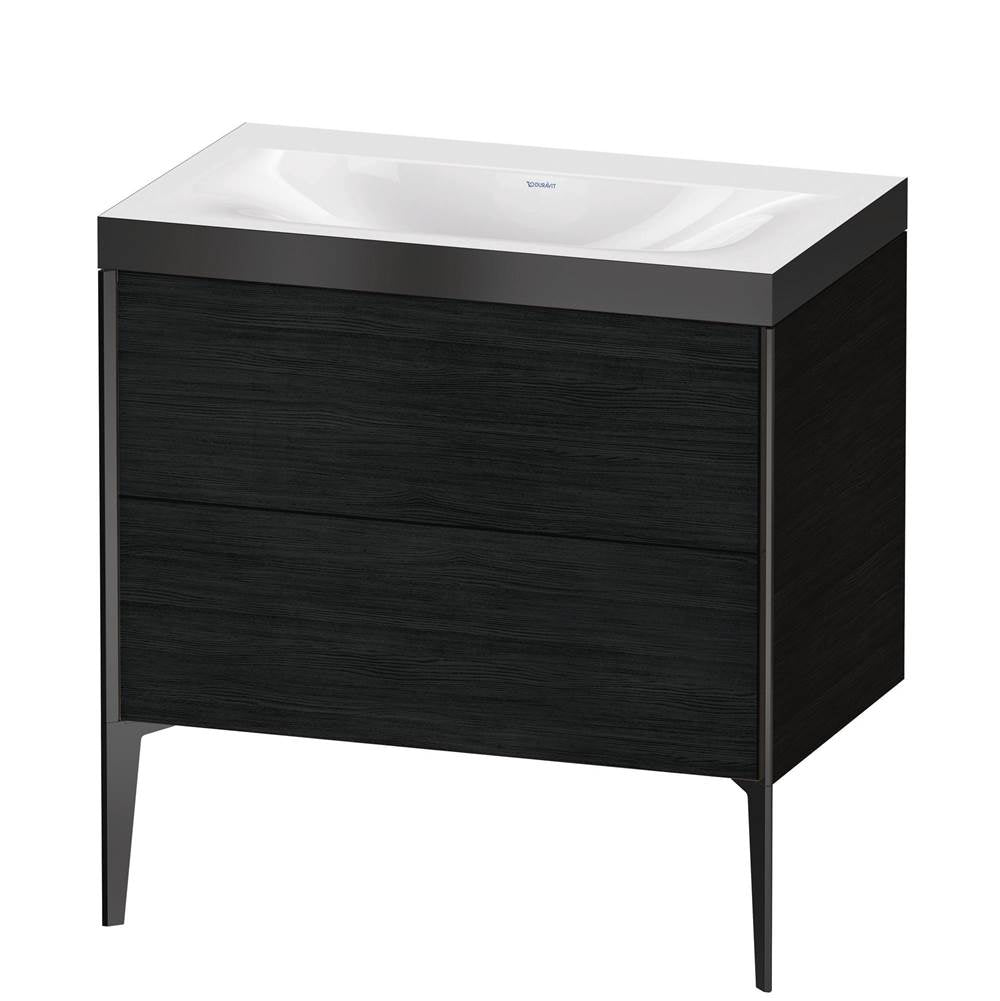 Duravit - XViu Two Drawer C-Bonded Floorstanding Vanity Kit Oak Black - Black Oak