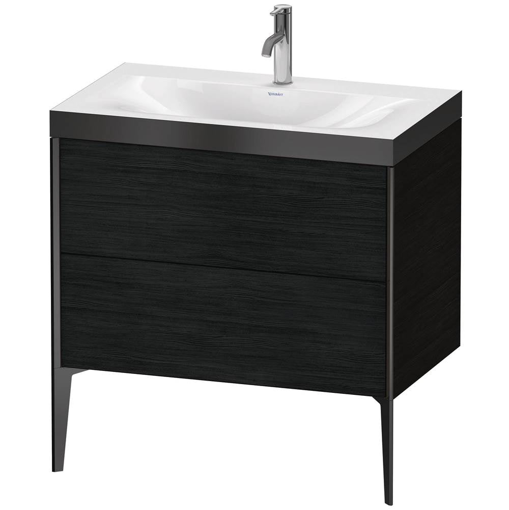 Duravit - XViu Two Drawer C-Bonded Floorstanding Vanity Kit Oak Black - Black Oak