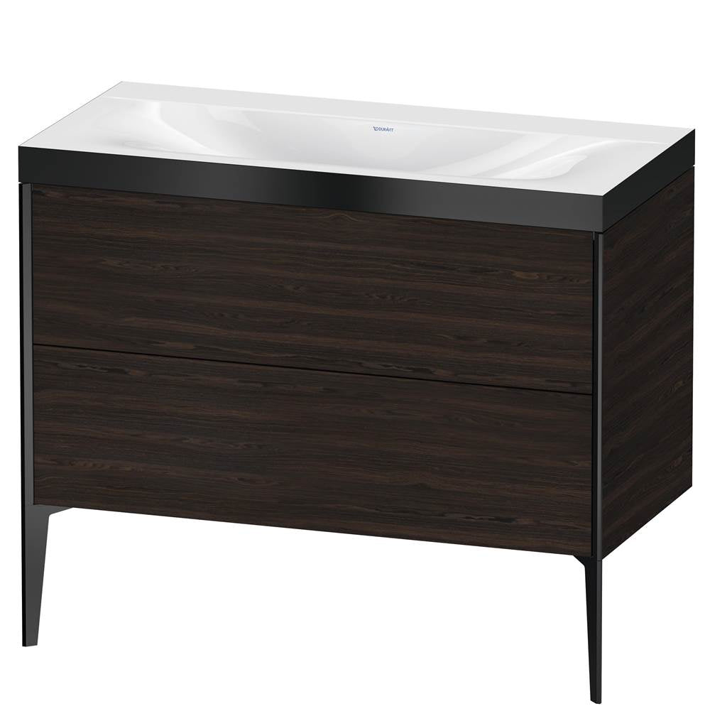Duravit - XViu Two Drawer C-Bonded Floorstanding Vanity Kit Walnut Brushed - Walnut Brushed