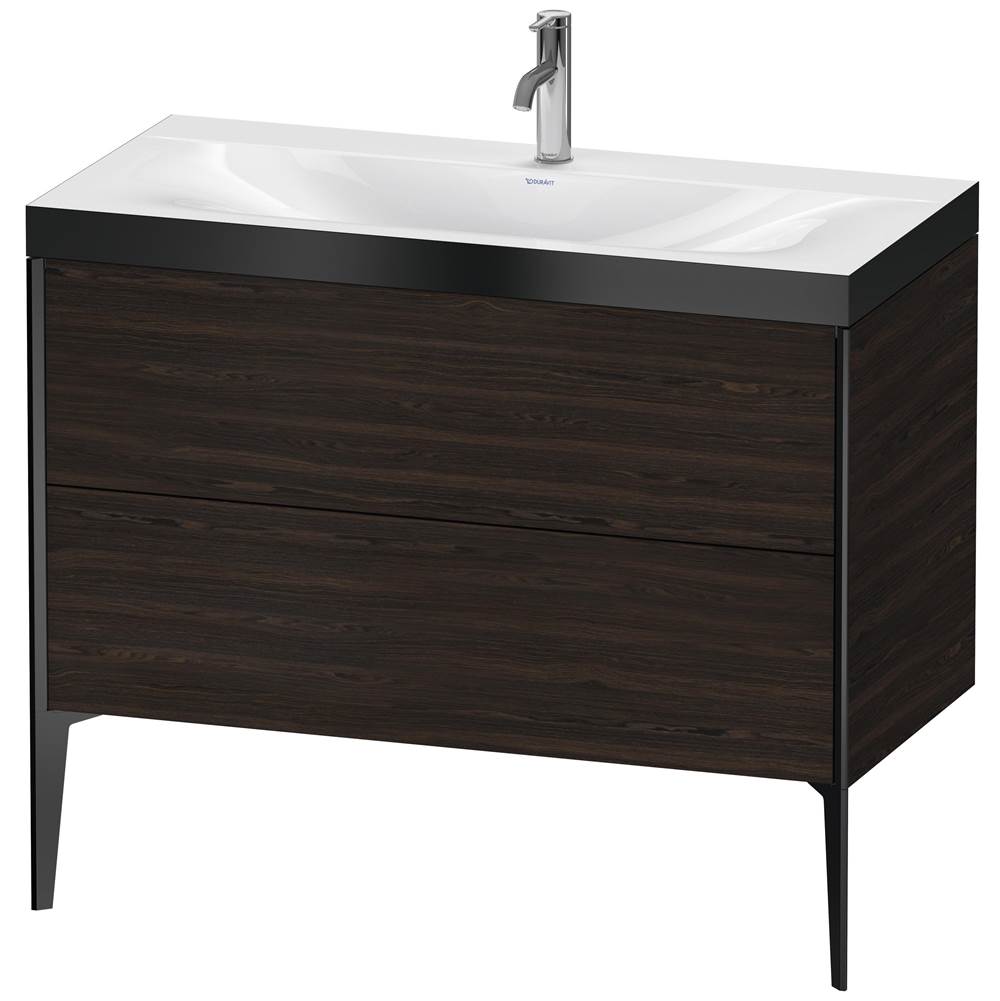 Duravit - XViu Two Drawer C-Bonded Floorstanding Vanity Kit Walnut Brushed - Walnut Brushed