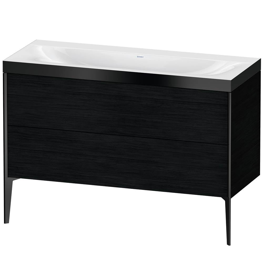 Duravit - XViu Two Drawer C-Bonded Floorstanding Vanity Kit Oak Black - Black Oak