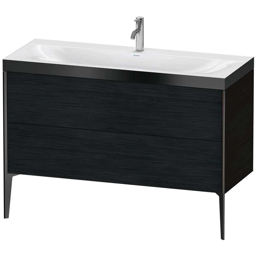 Duravit - XViu Two Drawer C-Bonded Floorstanding Vanity Kit Oak Black - Black Oak