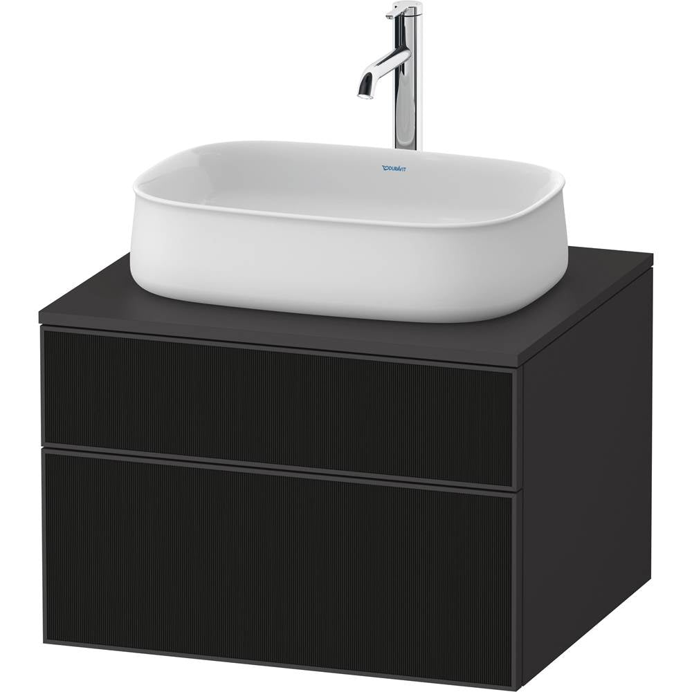 Duravit - Zencha Vanity Unit for Console - Black Line Structure With Graphite