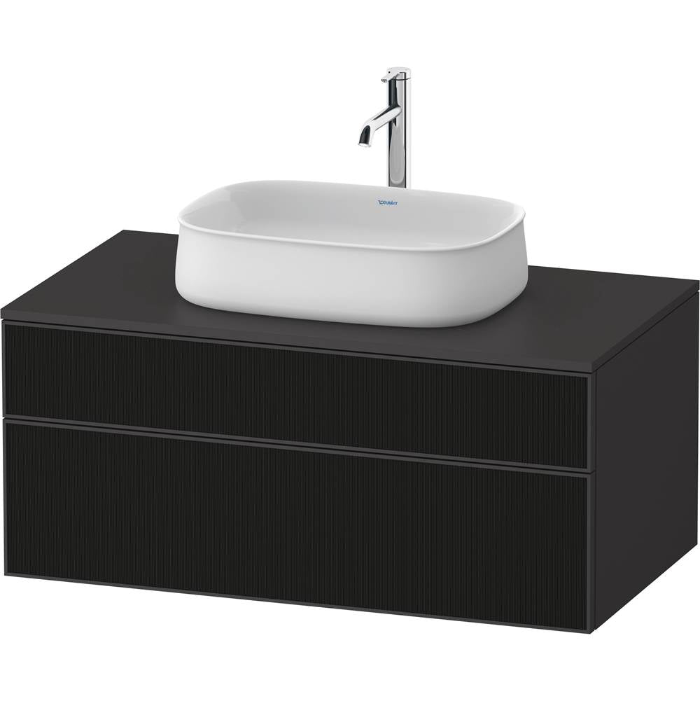 Duravit - Zencha Vanity Unit for Console - Black Line Structure With Graphite