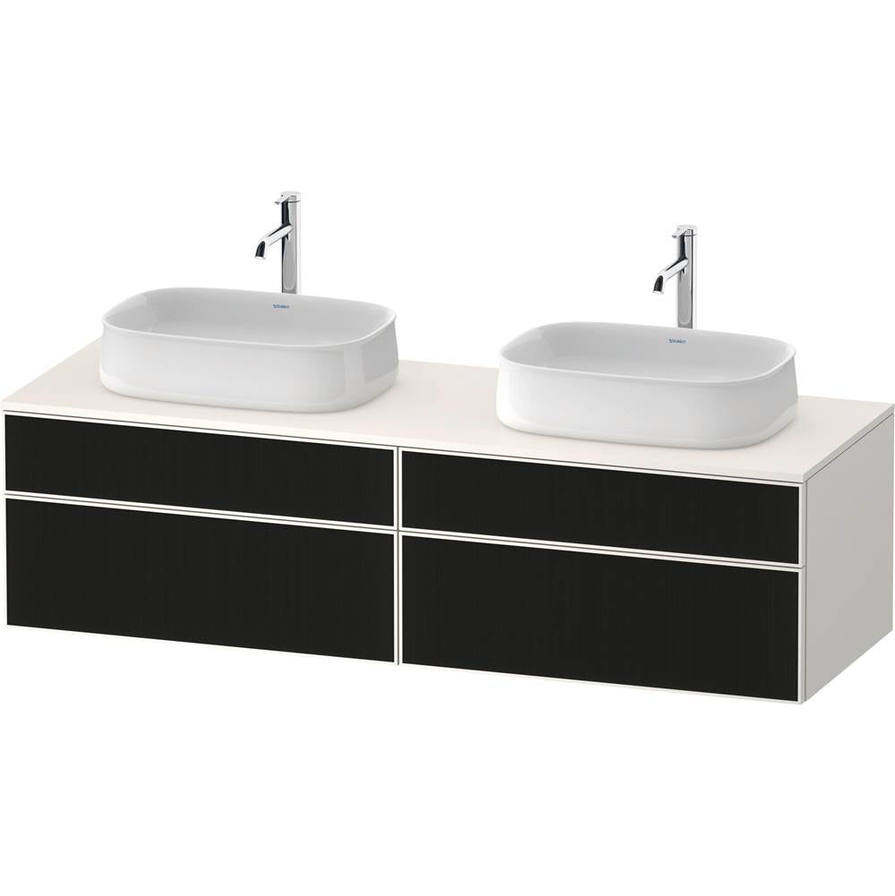 Duravit - Zencha Vanity Unit for Console - Black Line Structure With White