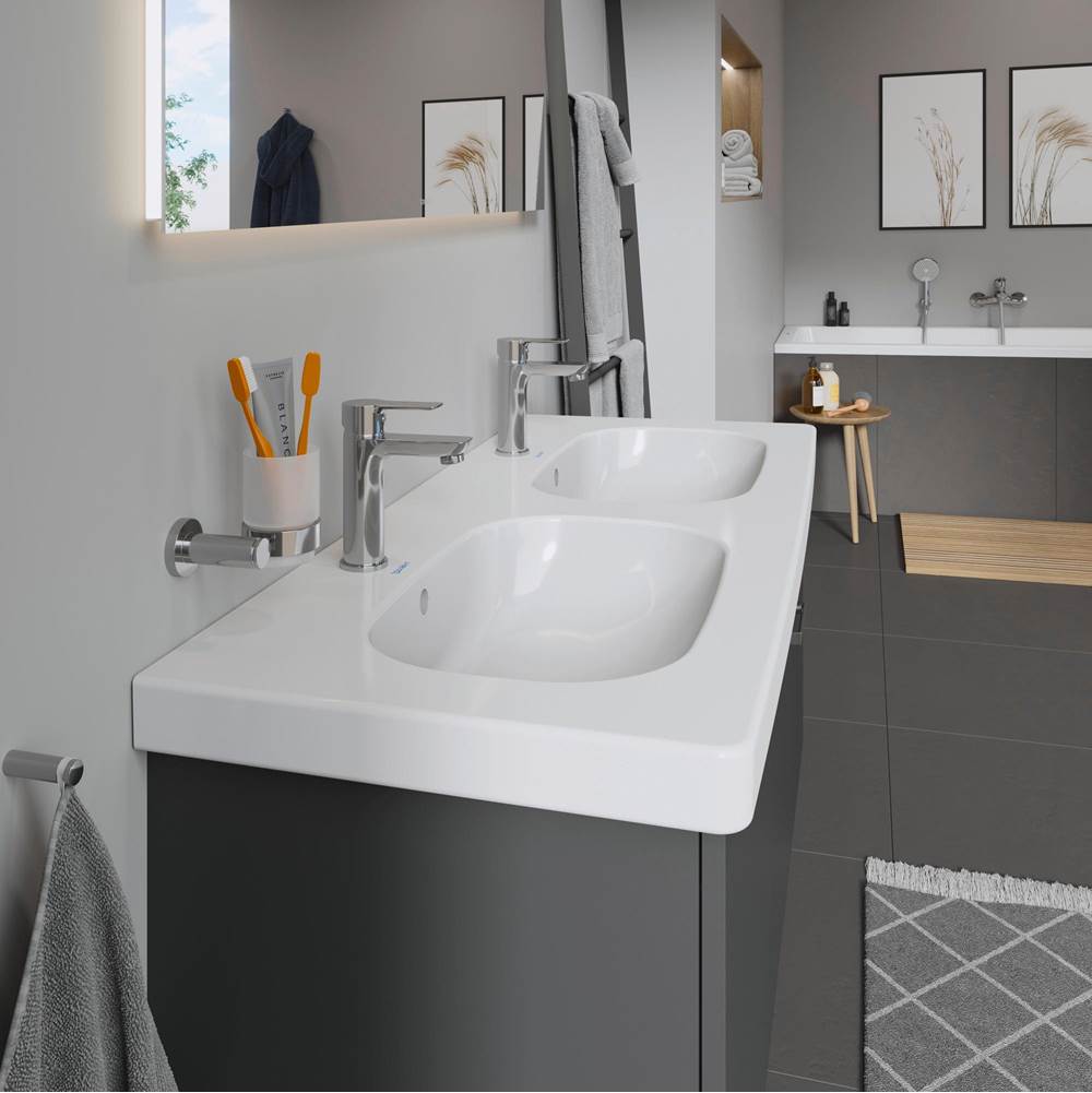 D-Code Double Vanity Sink White