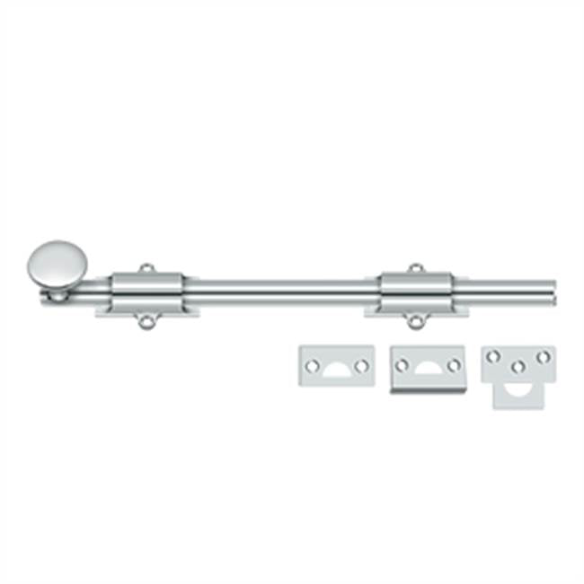 Deltana - 12'' Surface Bolt, HD - Polished Chrome